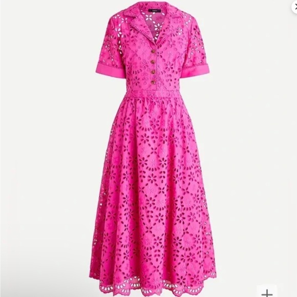 J. Crew Dresses & Skirts - NWT J.Crew Short-sleeve Shirt dress in embroidered eyelet